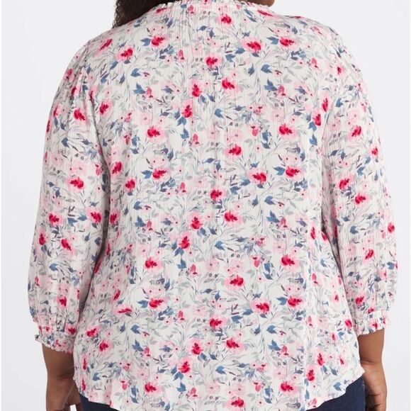 MASON & BELLE
Tierra Smocked Sleeve Woven Top‎ Off White L Stitch Fix Nwt - Picture 2 of 7